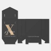 Moderne Monogram Eerste Letter X & Naam Persoonlij Bedankdoosjes (Ongevouwen)