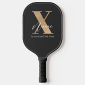 Moderne Monogram Eerste Letter X & Naam Persoonlij Pickleball Paddle (Voorkant)