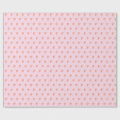 Moderne Monogram Eerste Letter Zacht Roze Oranje Cadeaupapier (Vlak)