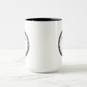 Moderne Monogram Eerste Letters Zwart en Wit Mok (Midden)