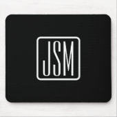 Moderne monogram-eerste letters | Zwart & Wit Muismat (Voorkant)