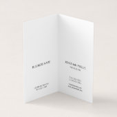 Moderne monogram elegant, eenvoudig design gevouwe visitekaartje (Binnen)