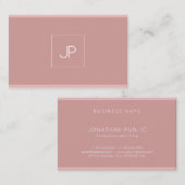 Moderne monogram elegant eenvoudig plaatje Profess Visitekaartje (Voorkant / Achterkant)