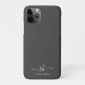 Moderne monogram elegant kalligrafie op maat Case-Mate iPhone case (Achterkant)