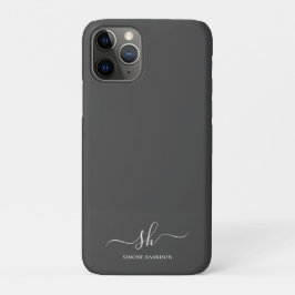 Moderne monogram elegant kalligrafie op maat Case-Mate iPhone case