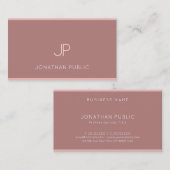 Moderne monogram elegant Professional Simple Luxe Visitekaartje (Voorkant / Achterkant)