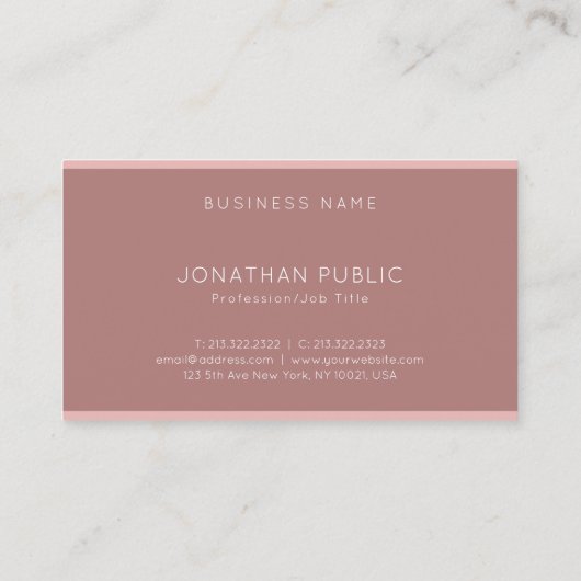 Moderne monogram elegant Professional Simple Luxe Visitekaartje (Achterkant)