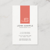 Moderne monogram Elegant Sjabloon Professional Visitekaartje (Achterkant)