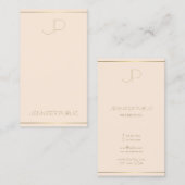 Moderne monogram Elegant Sjabloon Professional Visitekaartje (Voorkant / Achterkant)