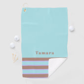 Moderne Monogram Elegante Chic Eenvoudige Streep Golfhanddoek (Insitu)