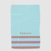 Moderne Monogram Elegante Chic Eenvoudige Streep Golfhanddoek (Voorkant)