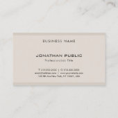 Moderne monogram elegante, eenvoudige professionel visitekaartje (Achterkant)