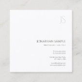 Moderne monogram elegante eenvoudige Sjabloon Vierkante Visitekaartje (Achterkant)