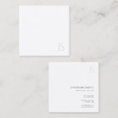 Moderne monogram elegante eenvoudige Sjabloon Vierkante Visitekaartje (Voorkant / Achterkant)