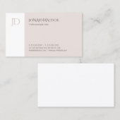 Moderne monogram elegante eenvoudige Sjabloon Visitekaartje (Voorkant / Achterkant)