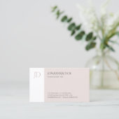 Moderne monogram elegante eenvoudige Sjabloon Visitekaartje (Staand voorkant)