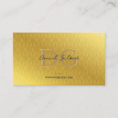 Moderne Monogram Elegante Professionele Gouden Ele Visitekaartje (Voorkant)