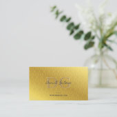 Moderne Monogram Elegante Professionele Gouden Ele Visitekaartje (Staand voorkant)