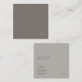 Moderne Monogram Elegante Professionele Sjabloon Vierkante Visitekaartje (Voorkant / Achterkant)