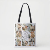 Moderne Monogram en Fotocollage Gepersonaliseerde Tote Bag (Voorkant)
