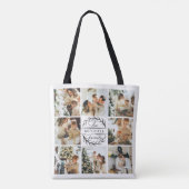 Moderne Monogram en Fotocollage Gepersonaliseerde Tote Bag (Achterkant)