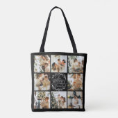 Moderne Monogram en Fotocollage Gepersonaliseerde  Tote Bag (Achterkant)