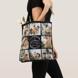Moderne Monogram en Fotocollage Gepersonaliseerde  Tote Bag
