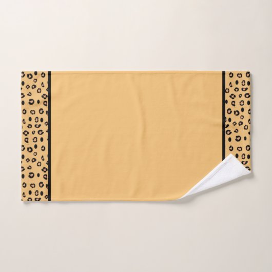 Moderne monogram en luipaard patroon bad handdoek (Handdoek)