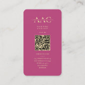 Moderne Monogram Esthetische Estheticus Roze Goud Visitekaartje (Achterkant)