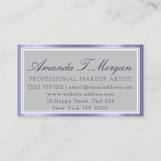 Moderne Monogram Event Planner ingelijst Smoky Blu Visitekaartje (Achterkant)