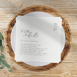 Moderne Monogram Feiten Bruiloft Servet