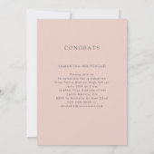 Moderne Monogram Foto Collage Roze Afstuderen Aankondiging (Achterkant)