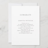 Moderne Monogram Foto Collage White Afstuderen Aankondiging (Achterkant)