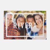 Moderne monogram foto Doormat Deurmat (Voorkant)