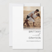 Moderne Monogram Foto Save The Date (Achterkant)