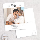 Moderne Monogram Foto slaat het Briefkaart Datum o