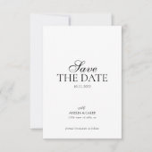 Moderne Monogram Foto Trouw Save the Date (Voorkant)