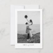 Moderne Monogram Foto Trouw Save the Date (Achterkant)