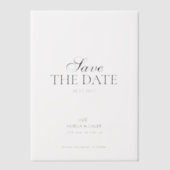 Moderne Monogram Foto Trouw Save the Date Vellum Uitnodigingen (Voorkant)