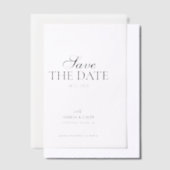Moderne Monogram Foto Trouw Save the Date Vellum Uitnodigingen (Offset)