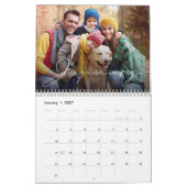 Moderne monogram fotocollage familie kalender (Jan 2027)