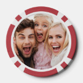 Moderne Monogram fotofamilie Poker Chips (Achterkant)