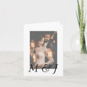 Moderne monogram foto's en legant gevouwen bruilof (Voorkant)