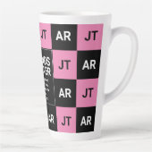 Moderne monogram FRIENDS FOREVER Christelijk Latte Mok (Rechts)