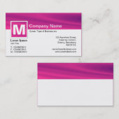 Moderne monogram - Galaxy Pink Visitekaartje (Voorkant / Achterkant)