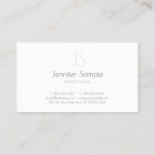 Moderne Monogram Gemarkeerde Design Elite Strak Ge Visitekaartje (Achterkant)