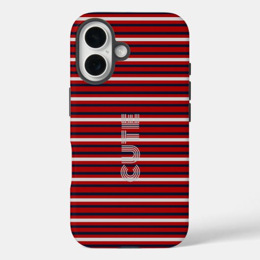 Moderne Monogram Gemêleerde Case-Mate iPhone Case (Achterkant)
