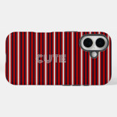 Moderne Monogram Gemêleerde Case-Mate iPhone Case (Achterkant (horizontaal))
