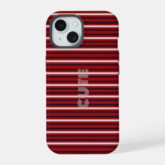 Moderne Monogram Gemêleerde  iPhone 15 Case (Achterkant)