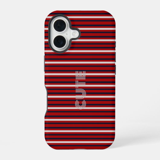 Moderne Monogram Gemêleerde  iPhone 16 Hoesje (Achterkant)